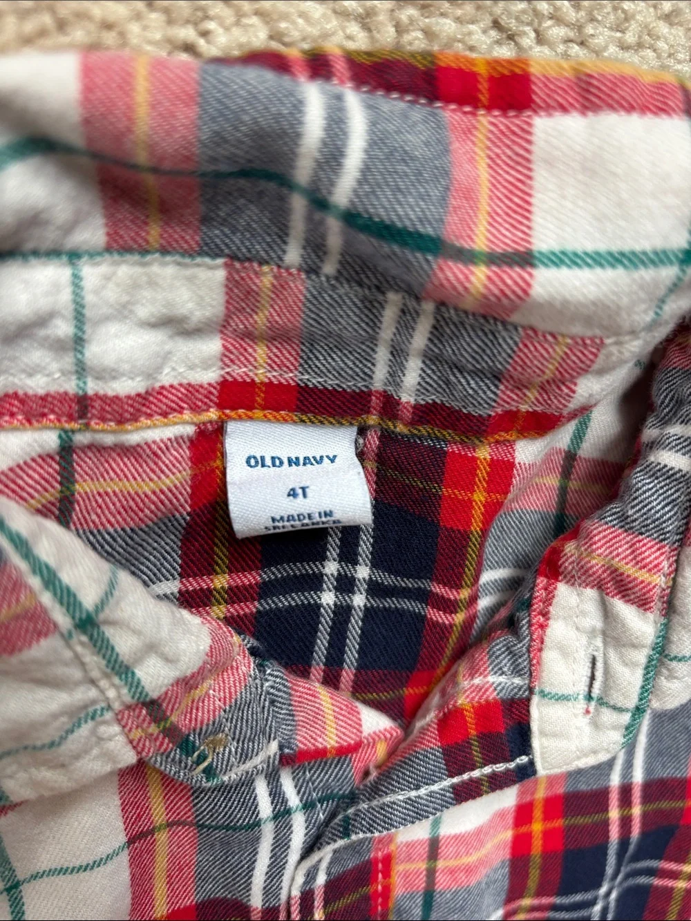 Old Navy soft plaid